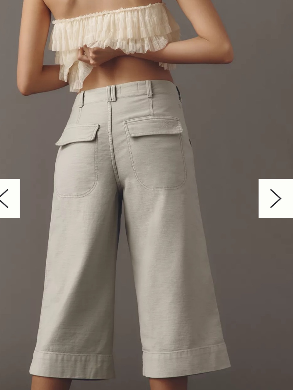 Anthropologie Pilcro Cropped Utility Pants Size29 Sage Green - Picture 2 of 9